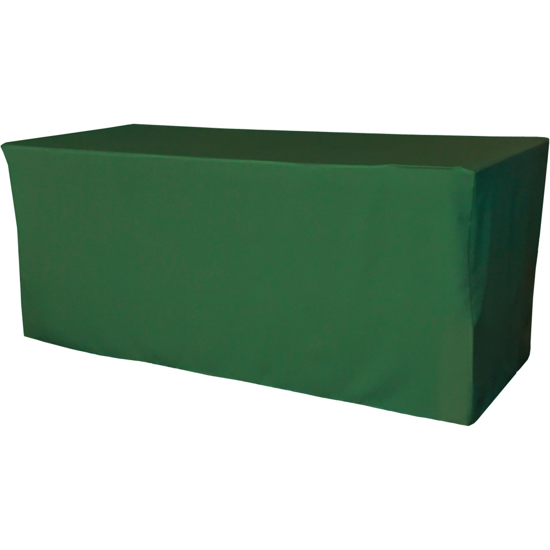 TCpop-fit-72x24x30-GreenEmP32 2.1 lbs Polyester Poplin Fitted Tablecloth  Emerald Green