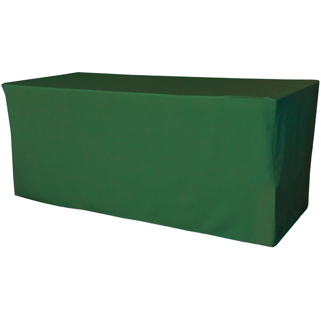 TCpop-fit-72x24x30-GreenEmP32 2.1 lbs Polyester Poplin Fitted Tablecloth  Emerald Green
