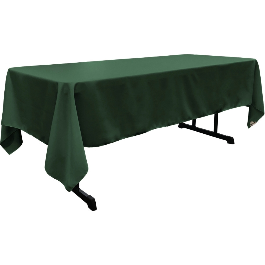 TCpop60x120-GreenHuP20 Polyester Poplin Rectangular Tablecloth  Hunter Green - 60 x 120 in.