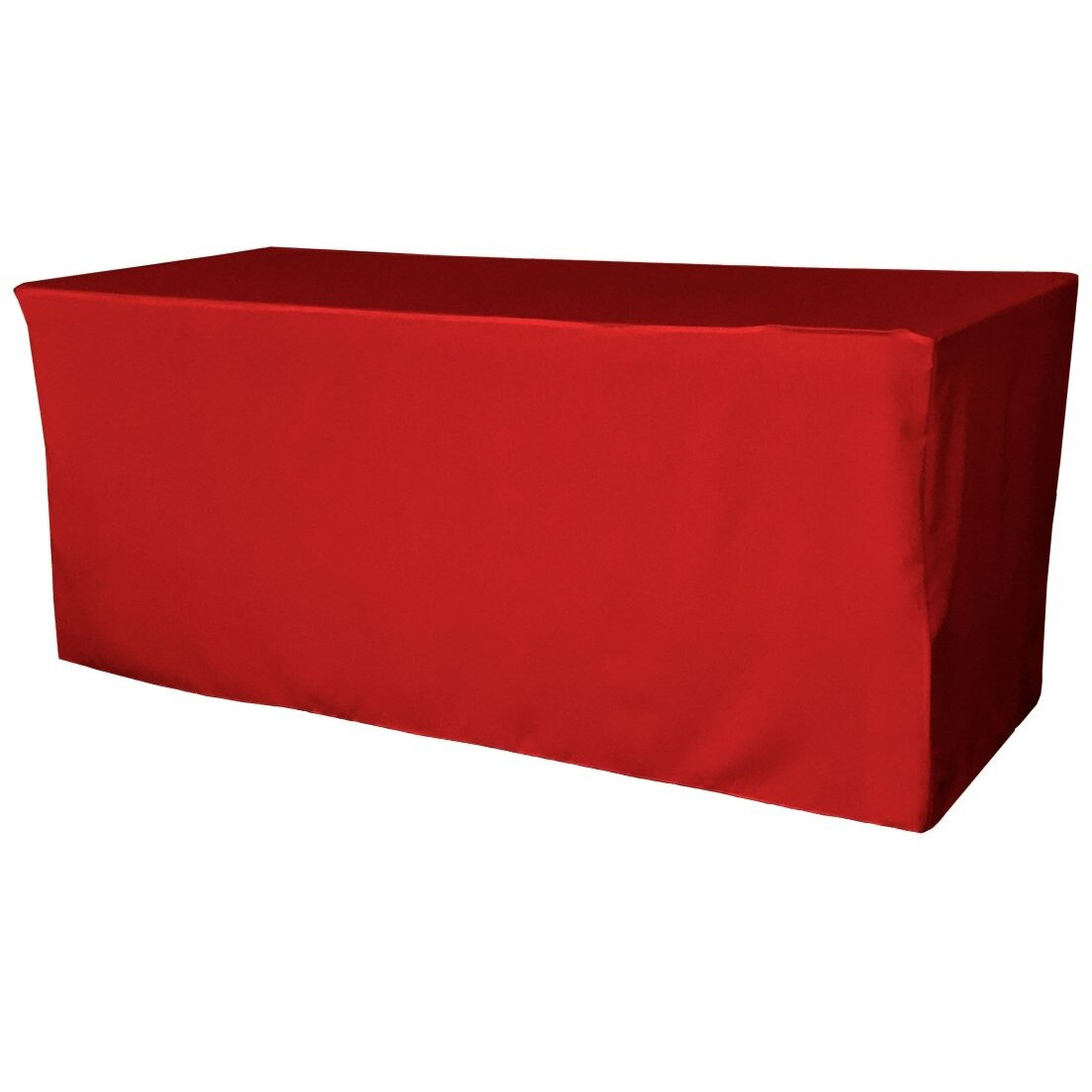 TCpop-fit-72x30x30-RedP98 2.23 lbs Polyester Poplin Fitted Tablecloth  Red