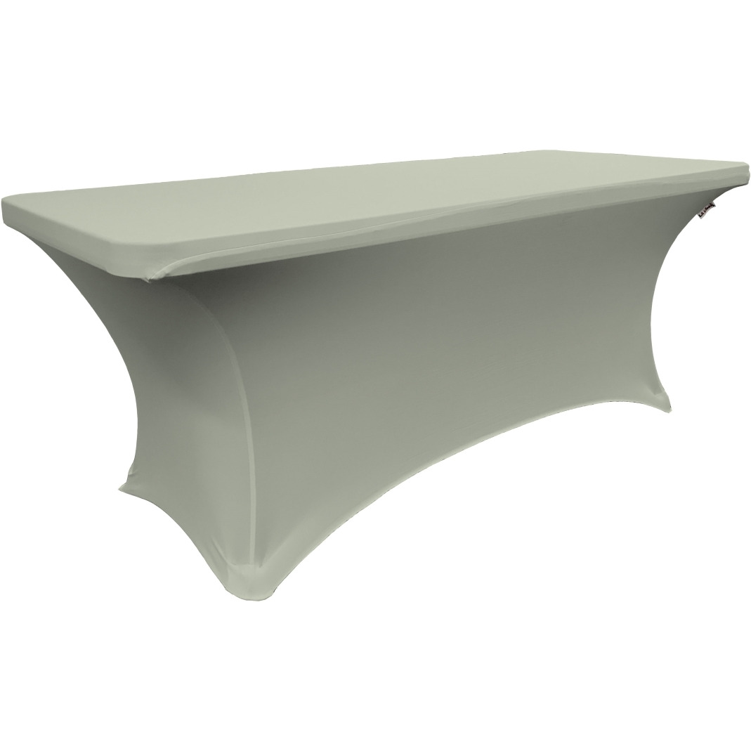 TCSpandex72x30x30-GrayLightX41 Rectangular Spandex Tablecloth  Light Gray - 72 x 30 x 30 in.