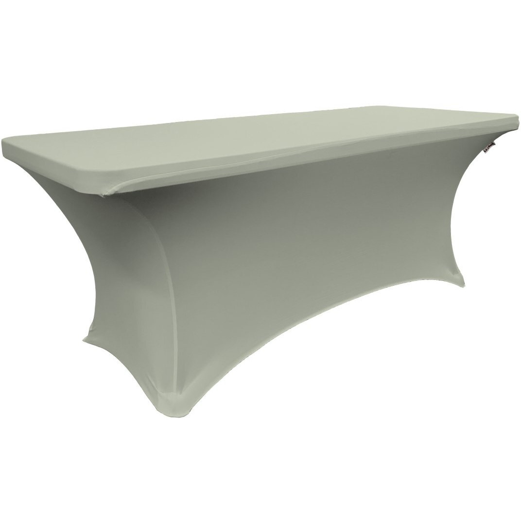 TCSpandex72x30x30-GrayLightX41 Rectangular Spandex Tablecloth  Light Gray - 72 x 30 x 30 in.