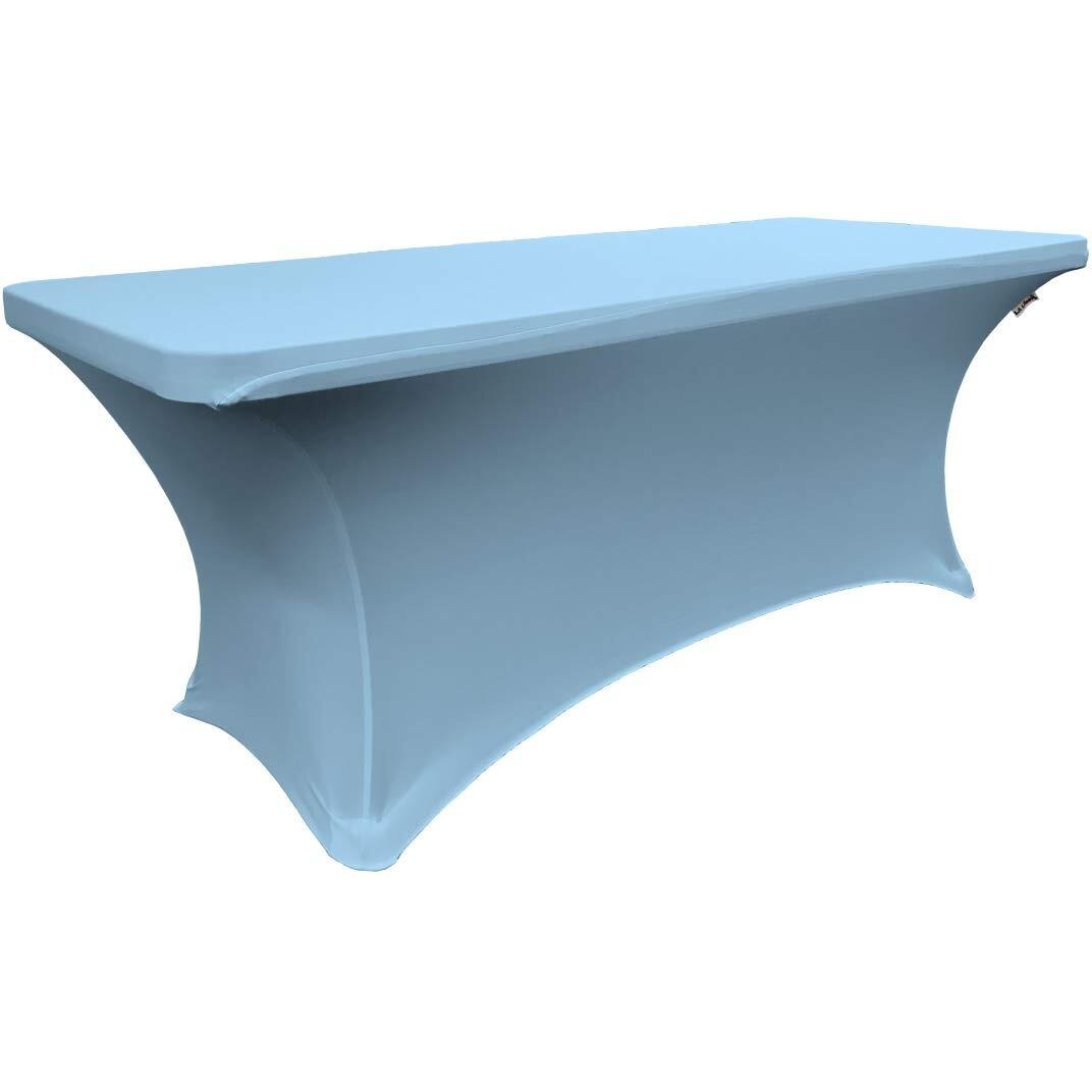 TCSpandex72x30x30-BlueLightX18 Rectangular Spandex Tablecloth  Blue Light - 72 x 30 x 30 in.