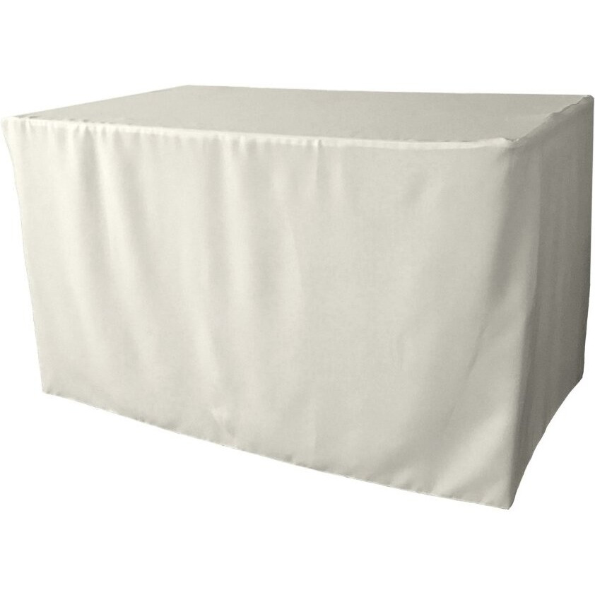 TCpop-fit-48x30x30-WhiteP11 1.8 lbs Polyester Poplin Fitted Tablecloth  White