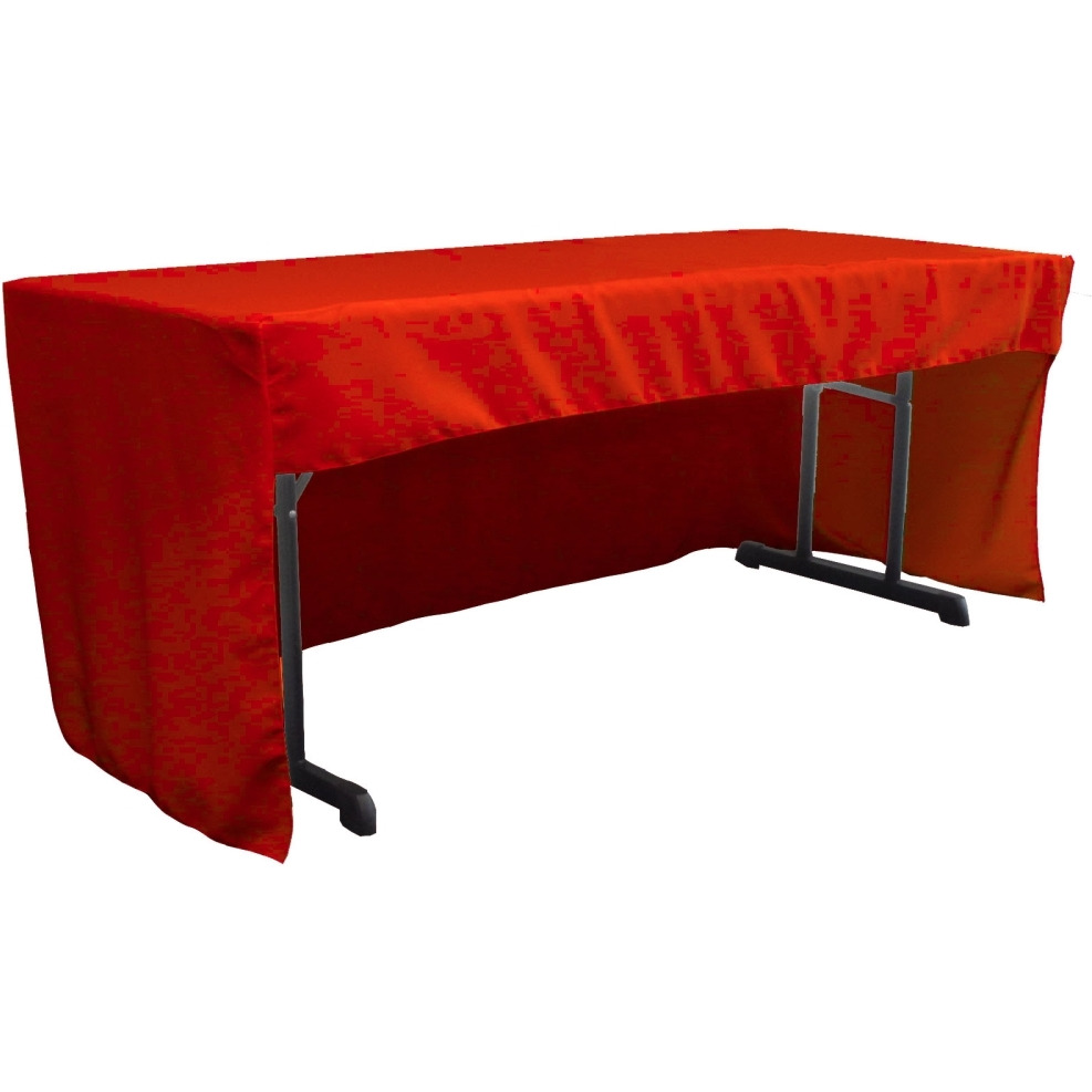 TCpop-OB-fit-72x30x30-RedP98 1.95 lbs Open Back Polyester Poplin Fitted Tablecloth  Red