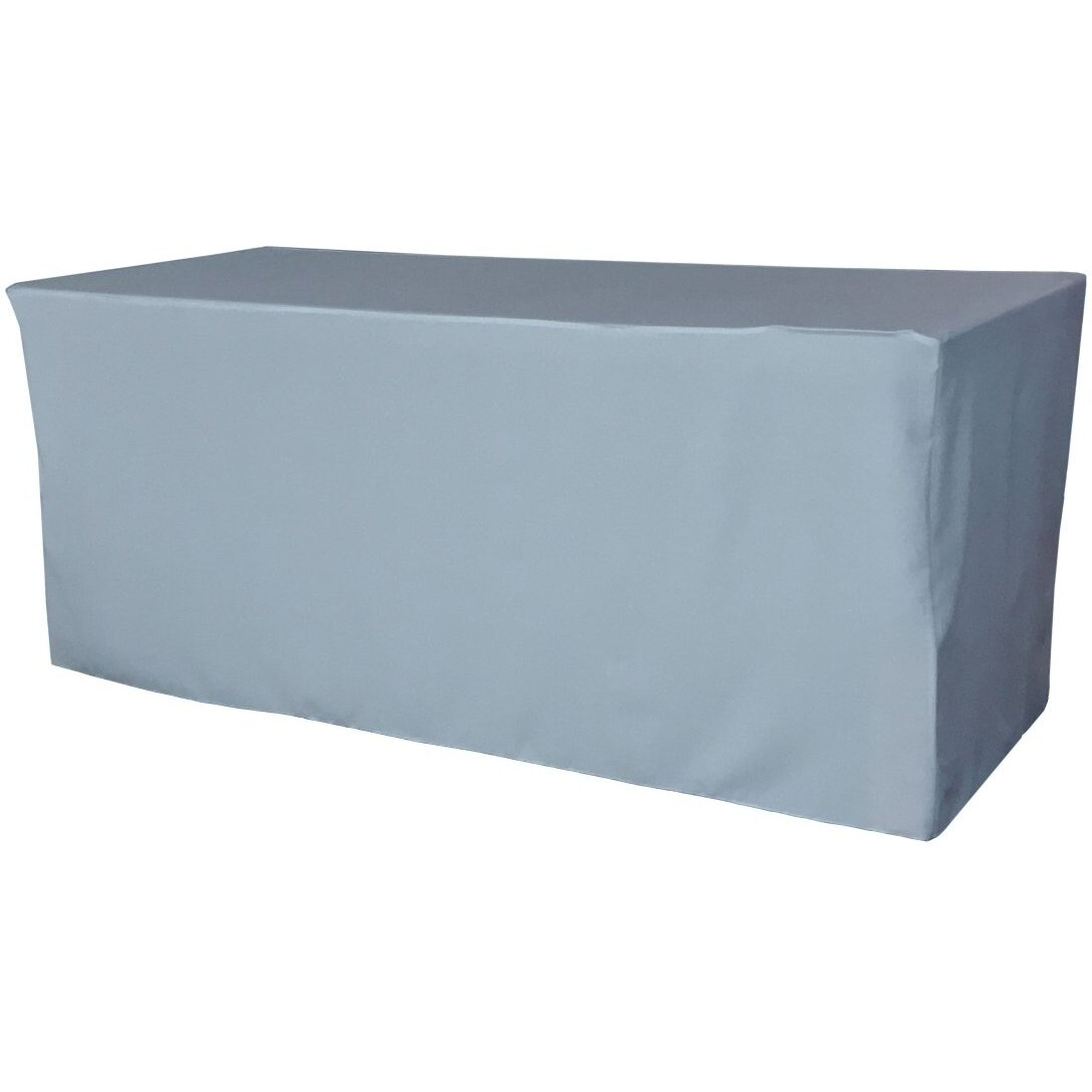 TCpop-fit-96x30x30-BlueLgtP18 2.77 lbs Polyester Poplin Fitted Tablecloth  Light Blue