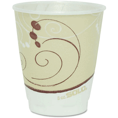 Symphony Design Trophy Foam Hot/Cold Drink Cups- 8 oz.- Beige- 1000/Carton