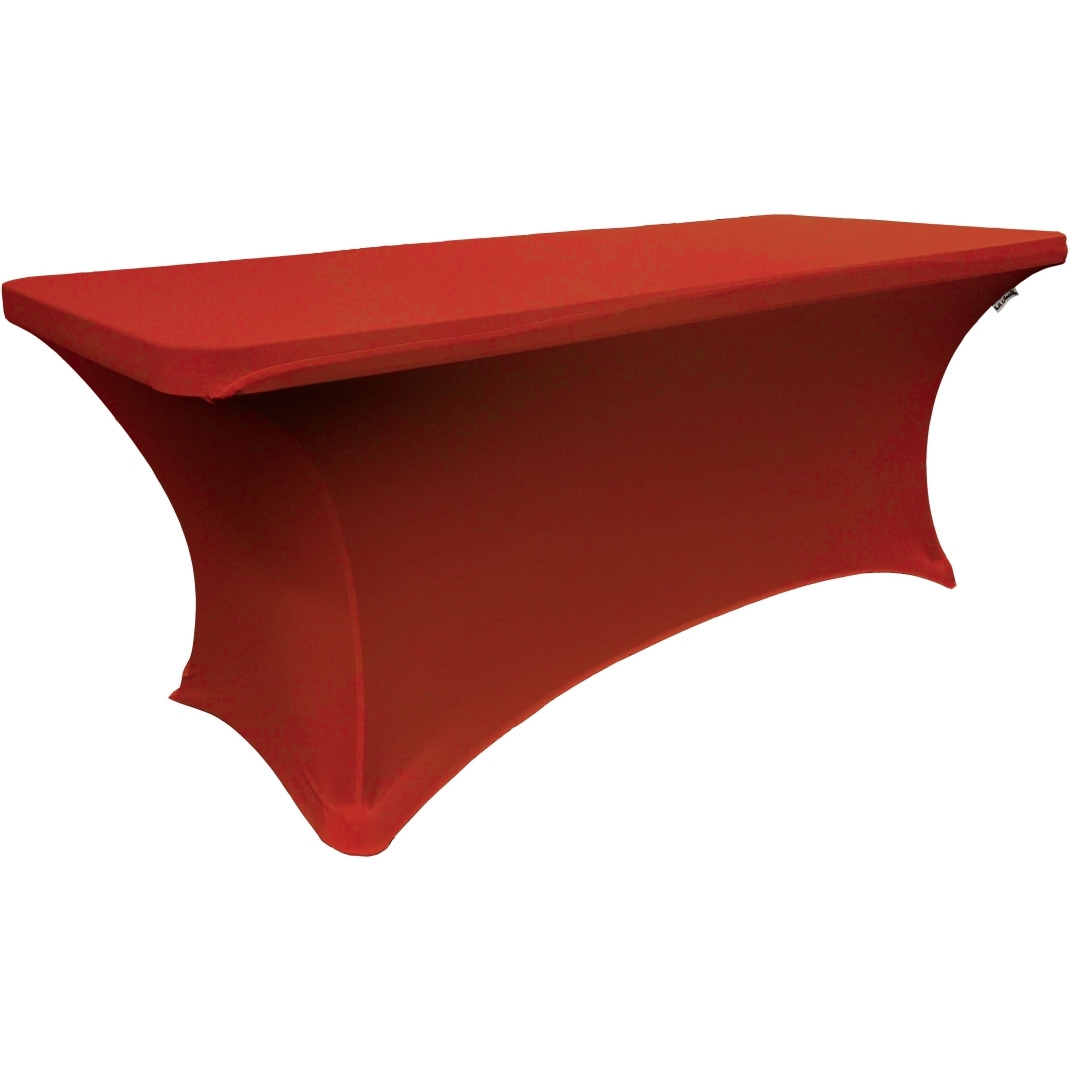 TCSpandex72x30x30-RedX98 Rectangular Spandex Tablecloth  Red - 72 x 30 x 30 in.