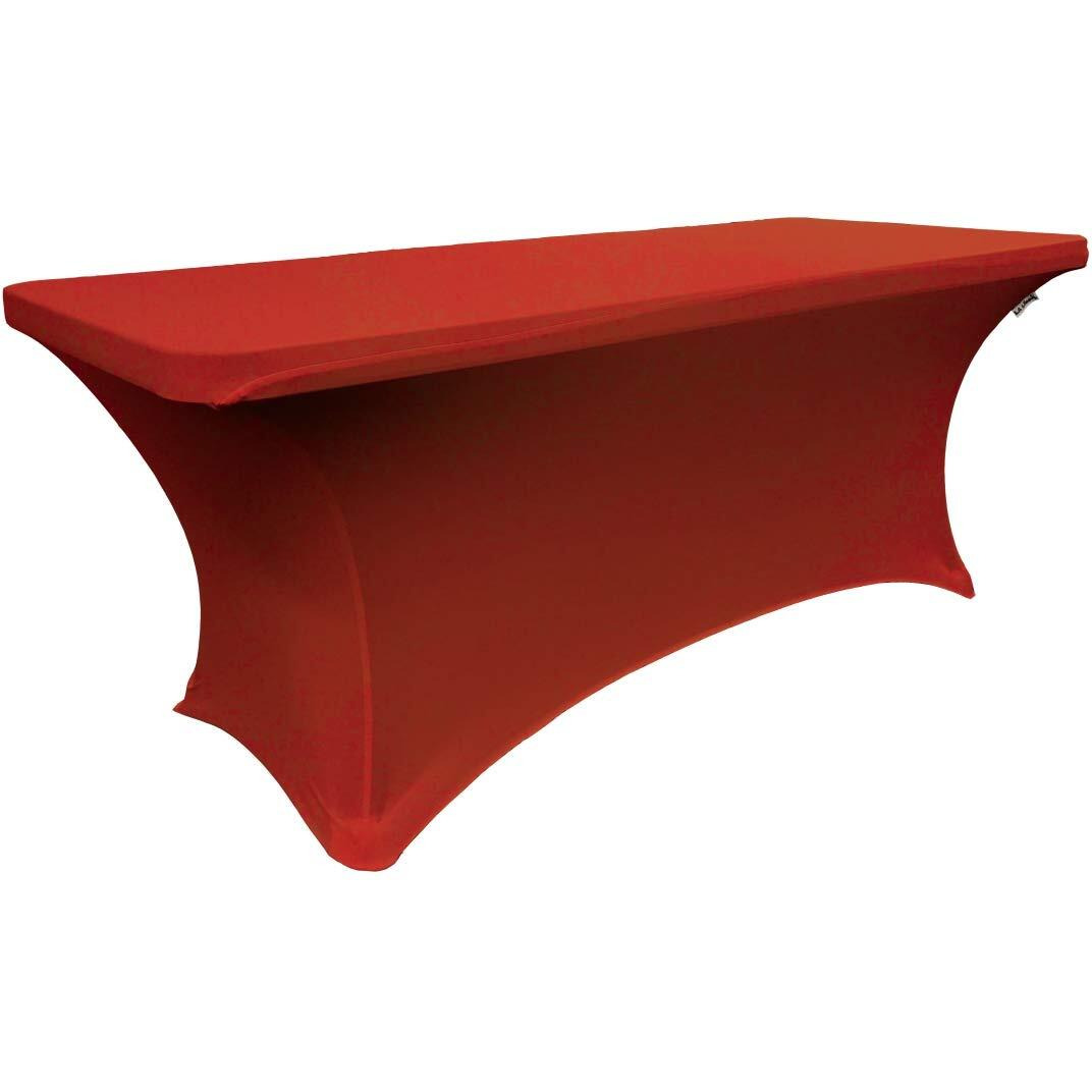 TCSpandex72x30x30-RedX98 Rectangular Spandex Tablecloth  Red - 72 x 30 x 30 in.