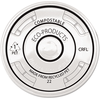 Recycled Content Clear Plastic Cold Drink Cup Lids- Clear- 1000/Carton