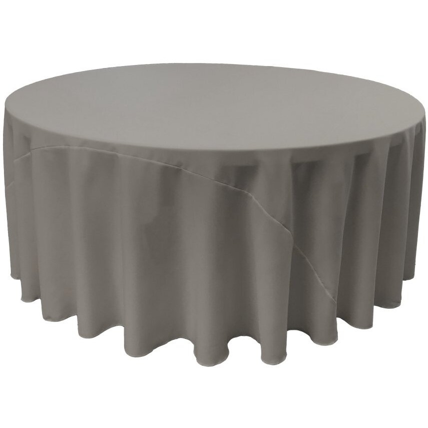 TCpop132R-GrayDrkP12 Polyester Poplin Tablecloth  Dark Gray - 132 in. Round
