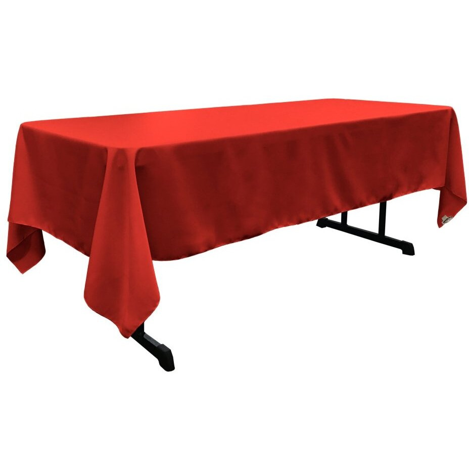 TCpop60x108-RedP98 Polyester Poplin Rectangular Tablecloth  Red - 60 x 108 in.