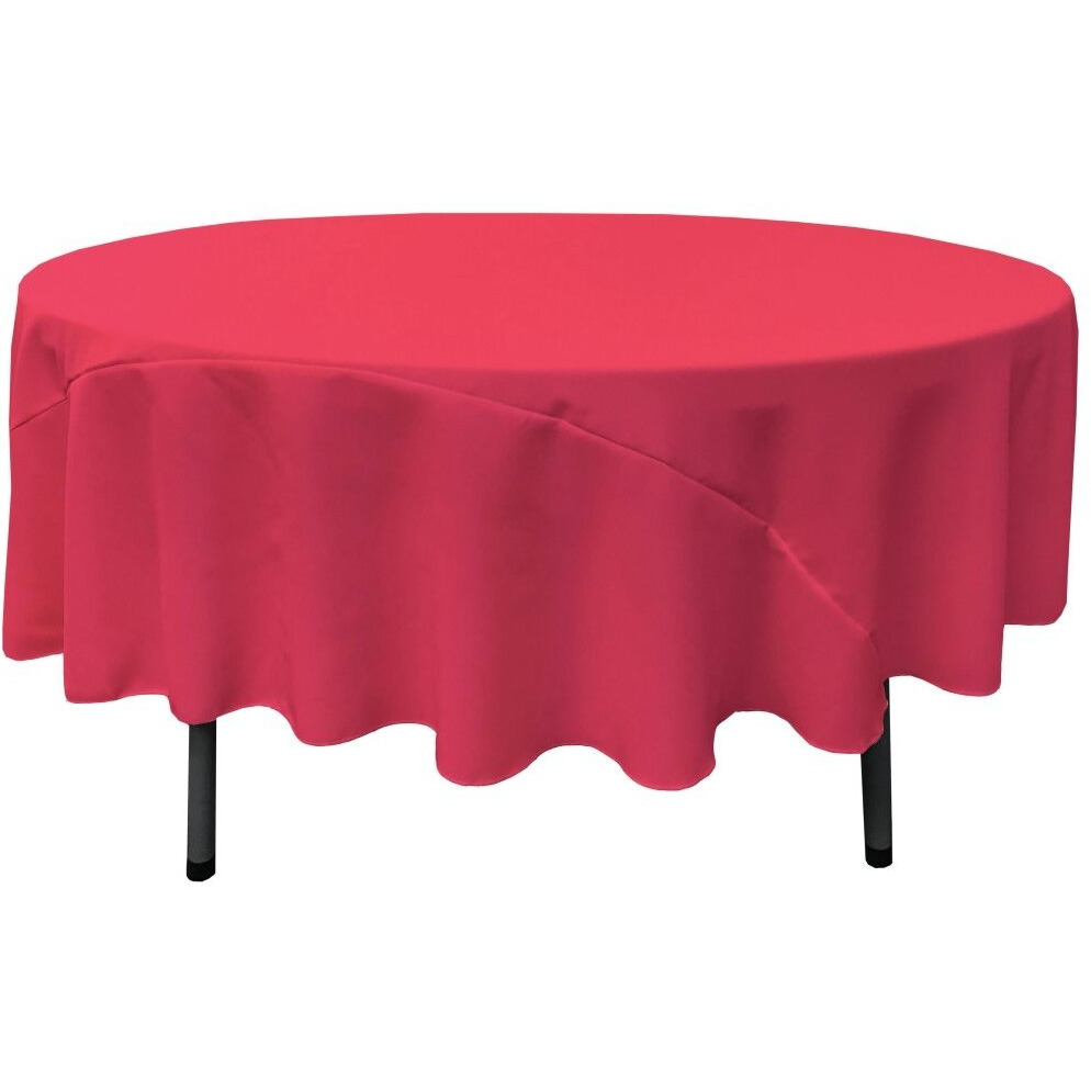 TCpop90R-FuchsiaP49 Polyester Poplin Tablecloth  Fuchsia - 90 in. Round
