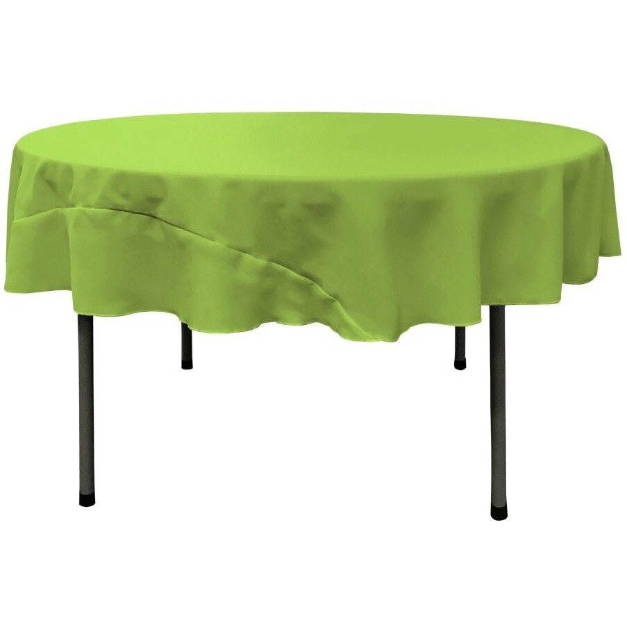 TCpop72R-LimeP84 Polyester Poplin Tablecloth  Lime - 72 in. Round
