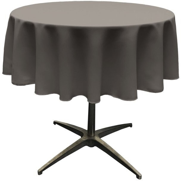 TCpop51R-CharcoalP34 Polyester Poplin Tablecloth  Charcoal - 51 in. Round