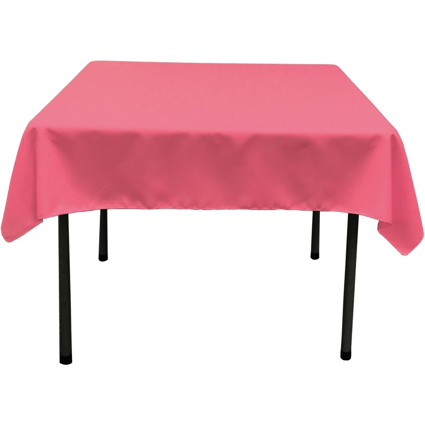 TCpop52x52-HotPinkP38 Polyester Poplin Square Tablecloth  Hot Pink - 52 x 52 in.