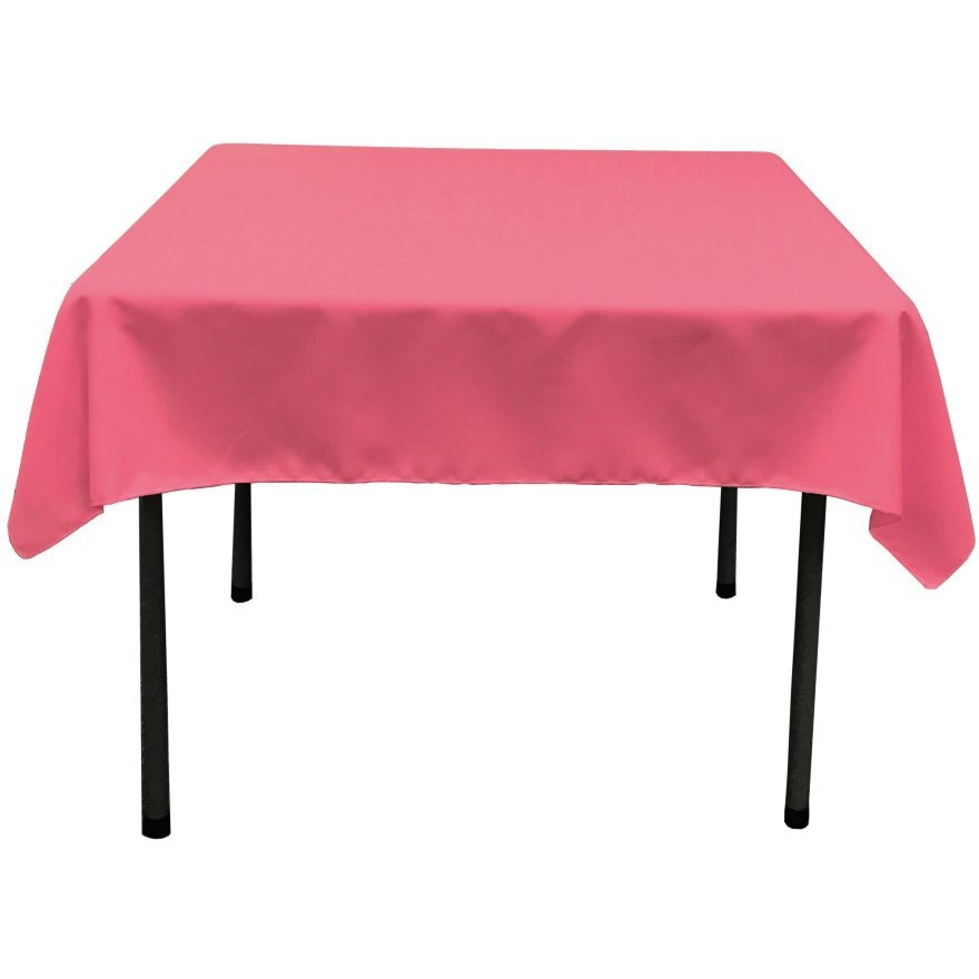 TCpop52x52-HotPinkP38 Polyester Poplin Square Tablecloth  Hot Pink - 52 x 52 in.