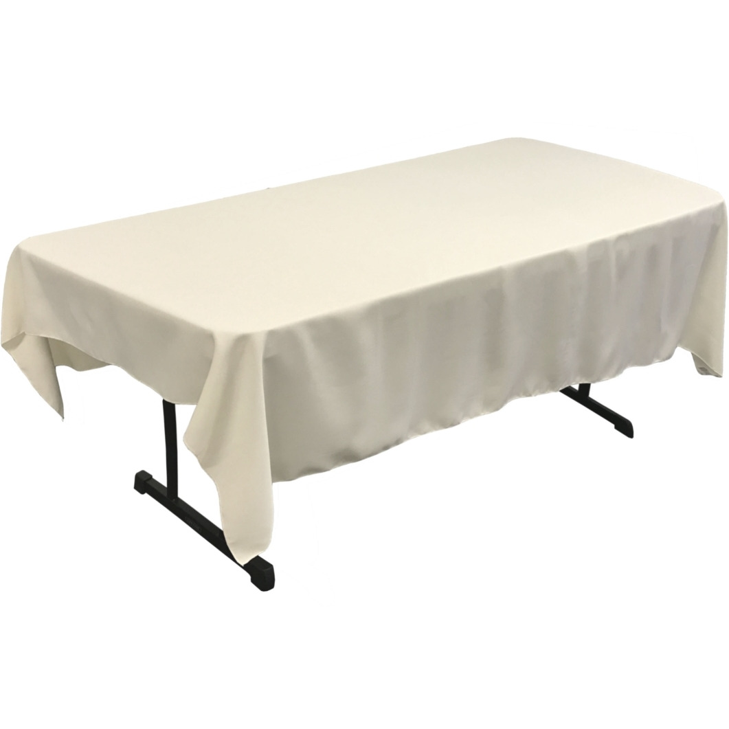 TCpop60x84-IvoryP25 Polyester Poplin Rectangular Tablecloth  Ivory - 60 x 84 in.