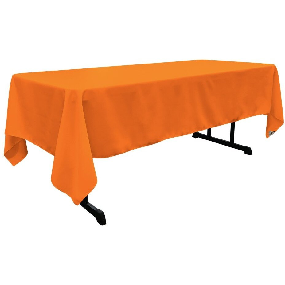 TCpop60x120-OrangeP48 Polyester Poplin Rectangular Tablecloth  Orange - 60 x 120 in.