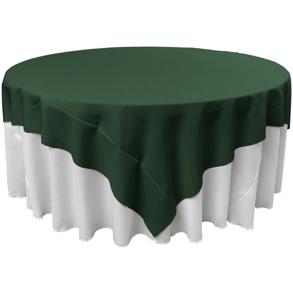 TCpop72x72-GreenHuP20 Polyester Poplin Square Tablecloth  Hunter Green - 72 x 72 in.