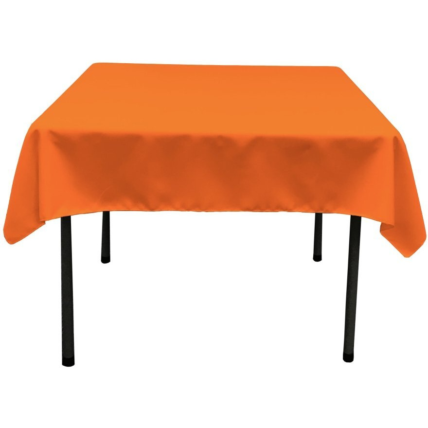 TCpop58x58-OrangeP48 Polyester Poplin Square Tablecloth  Orange - 58 x 58 in.