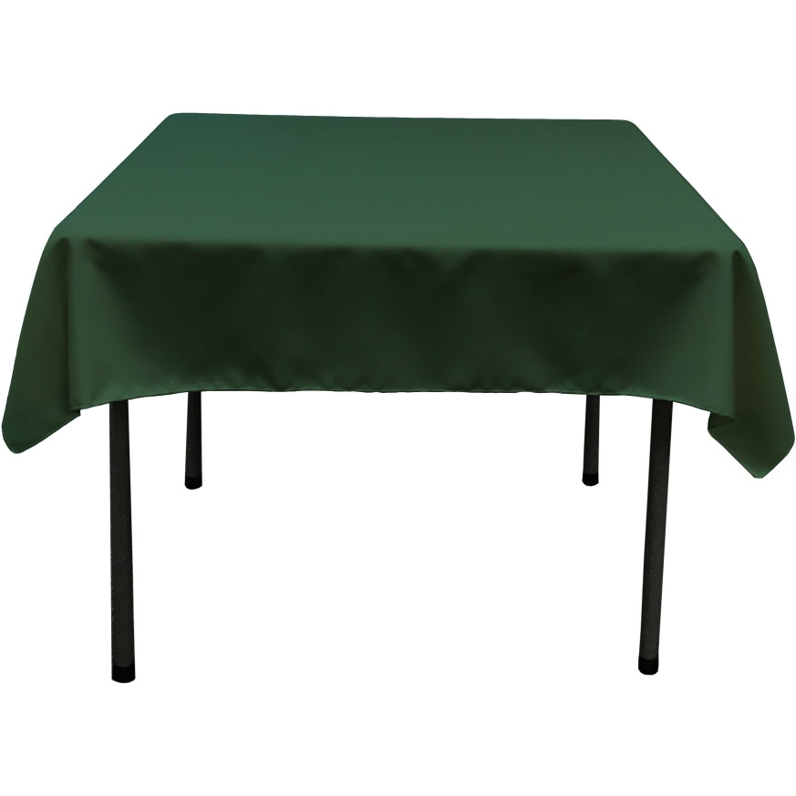 TCpop52x52-GreenHuP20 Polyester Poplin Square Tablecloth  Hunter Green - 52 x 52 in.