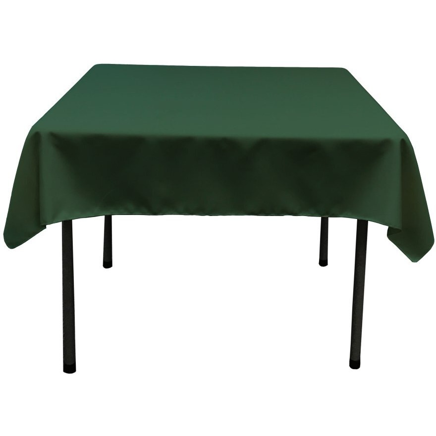 TCpop52x52-GreenHuP20 Polyester Poplin Square Tablecloth  Hunter Green - 52 x 52 in.