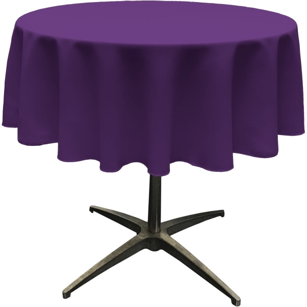 TCpop58R-PurpleP23 Polyester Poplin Tablecloth  Purple - 58 in. Round