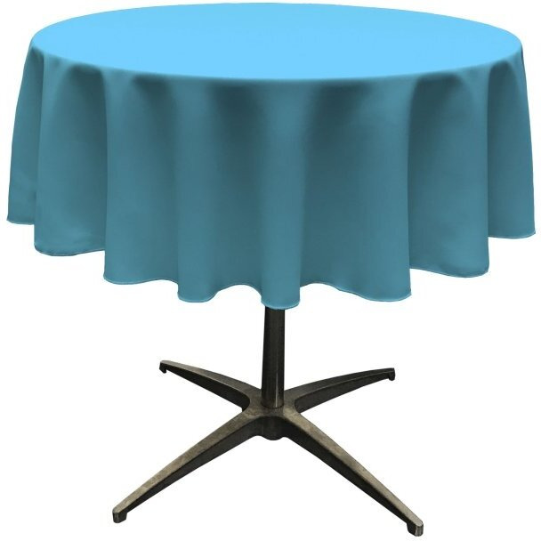 TCpop58R-TurquoiseDrkP52 Polyester Poplin Tablecloth  Dark Turquoise - 58 in. Round
