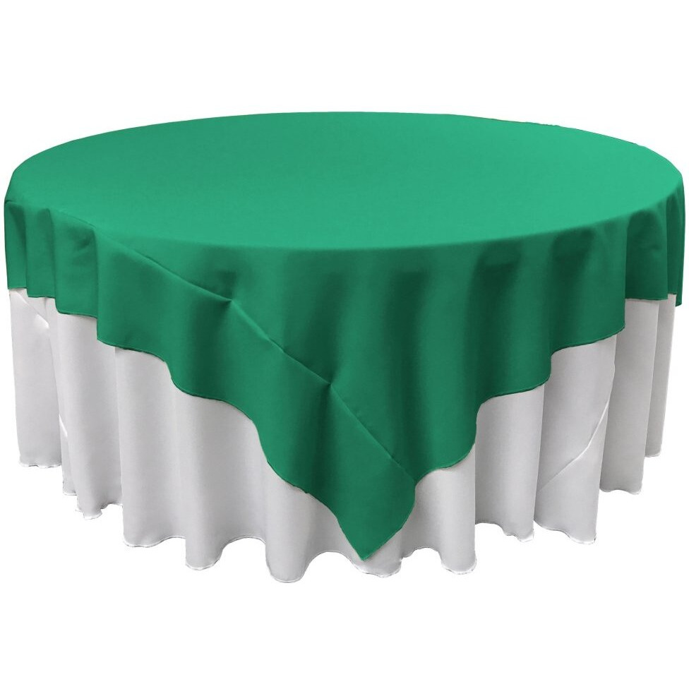 TCpop72x72-JadeP53 Polyester Poplin Square Tablecloth  Jade - 72 x 72 in.