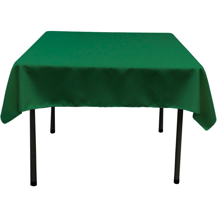 TCpop58x58-GreenEmP32 Polyester Poplin Square Tablecloth  Emerald Green - 58 x 58 in.