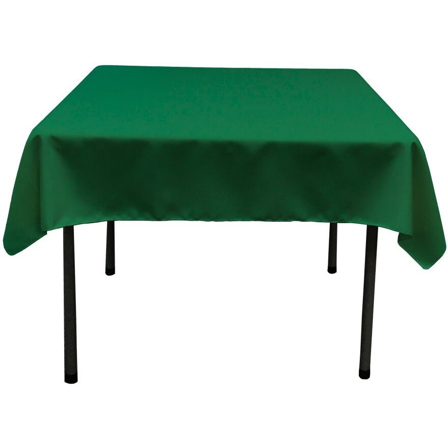 TCpop58x58-GreenEmP32 Polyester Poplin Square Tablecloth  Emerald Green - 58 x 58 in.