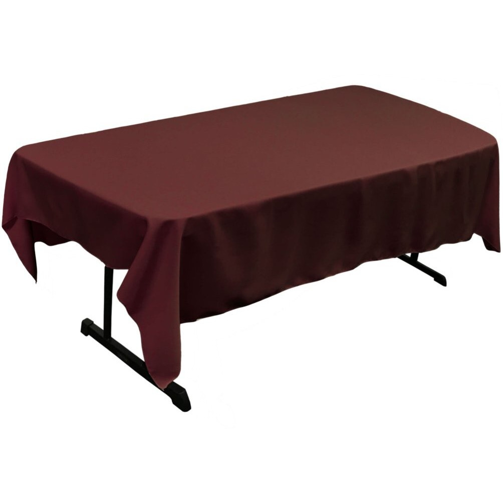 TCpop60x90-BurgundyP17 Polyester Poplin Rectangular Tablecloth  Burgundy - 60 x 90 in.