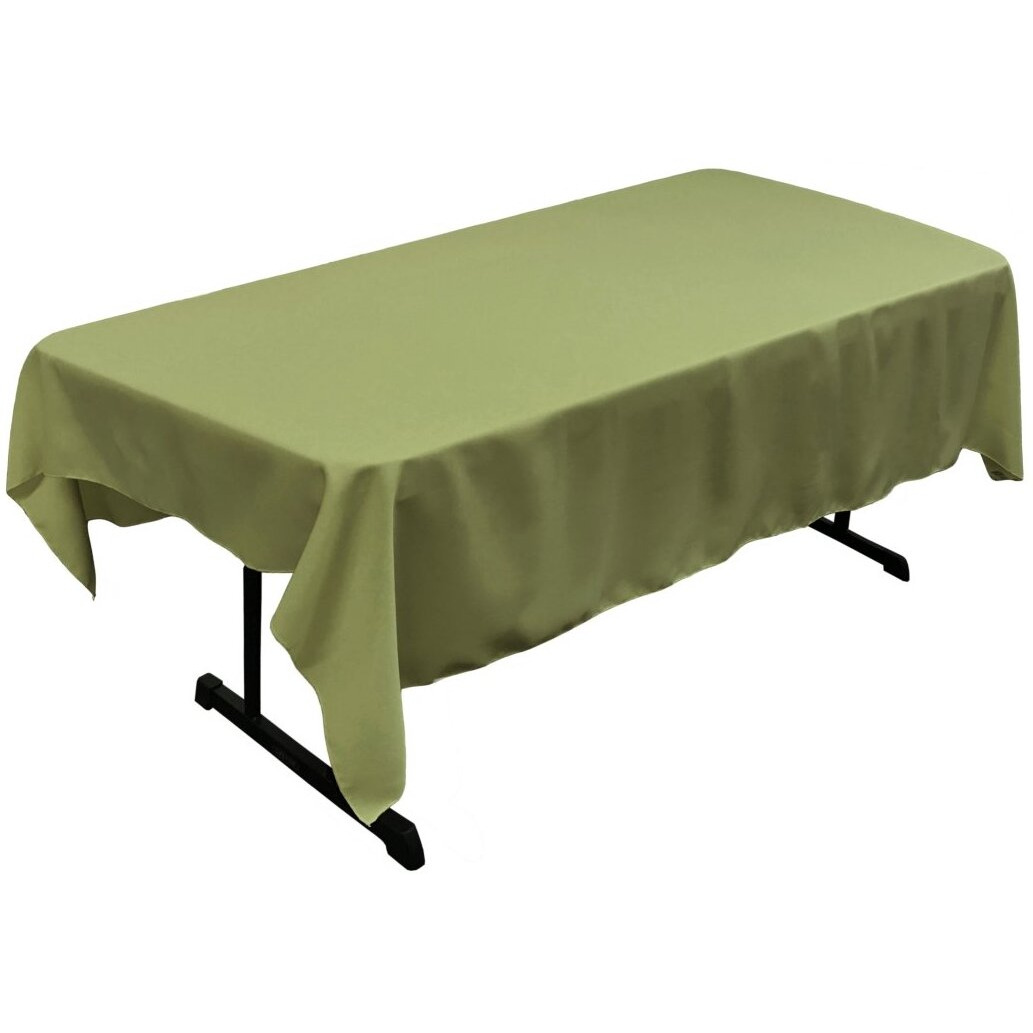 TCpop60x90-SageDrkP39 Polyester Poplin Rectangular Tablecloth  Sage Dark - 60 x 90 in.