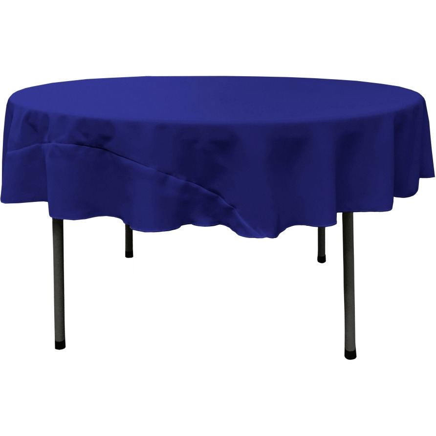 TCpop72R-RoyalP50 Polyester Poplin Tablecloth  Royal - 72 in. Round