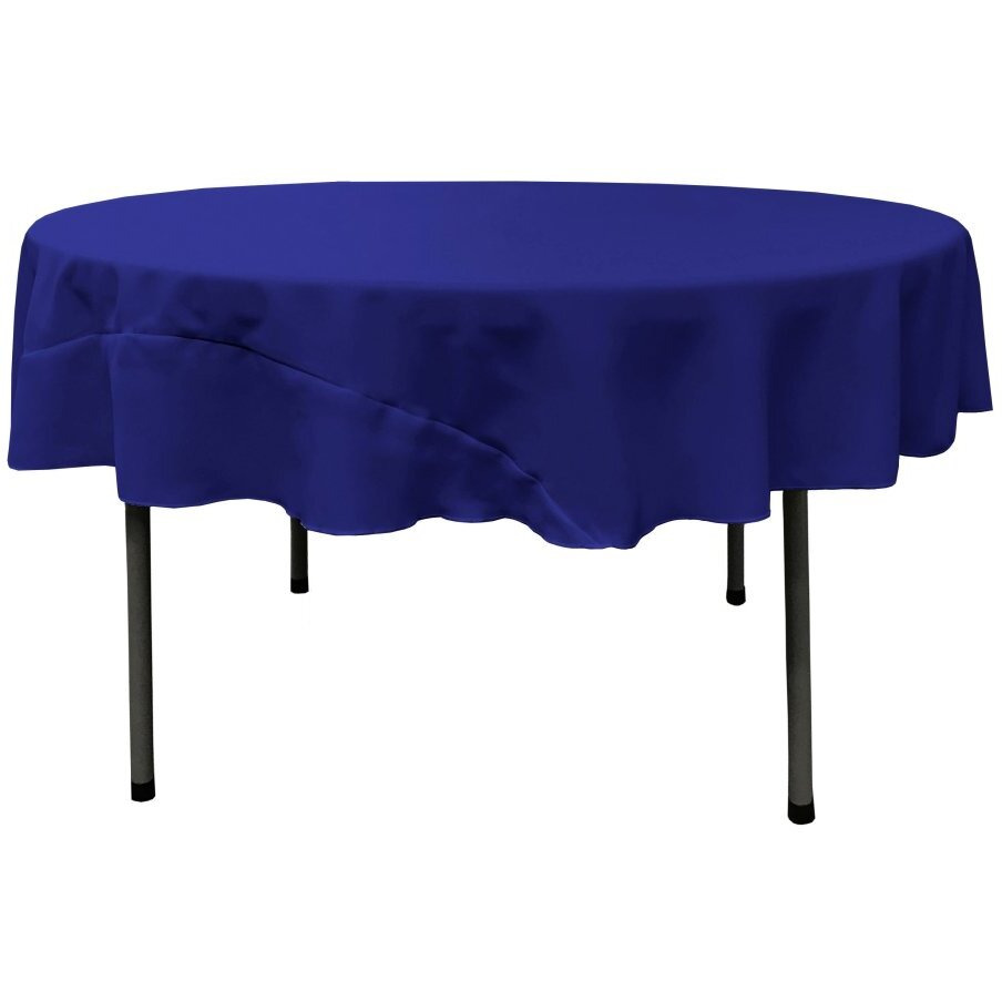 TCpop72R-RoyalP50 Polyester Poplin Tablecloth  Royal - 72 in. Round