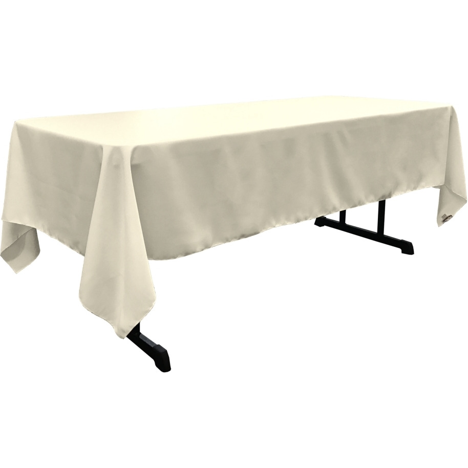 TCpop60x120-IvoryP25 Polyester Poplin Rectangular Tablecloth  Ivory - 60 x 120 in.