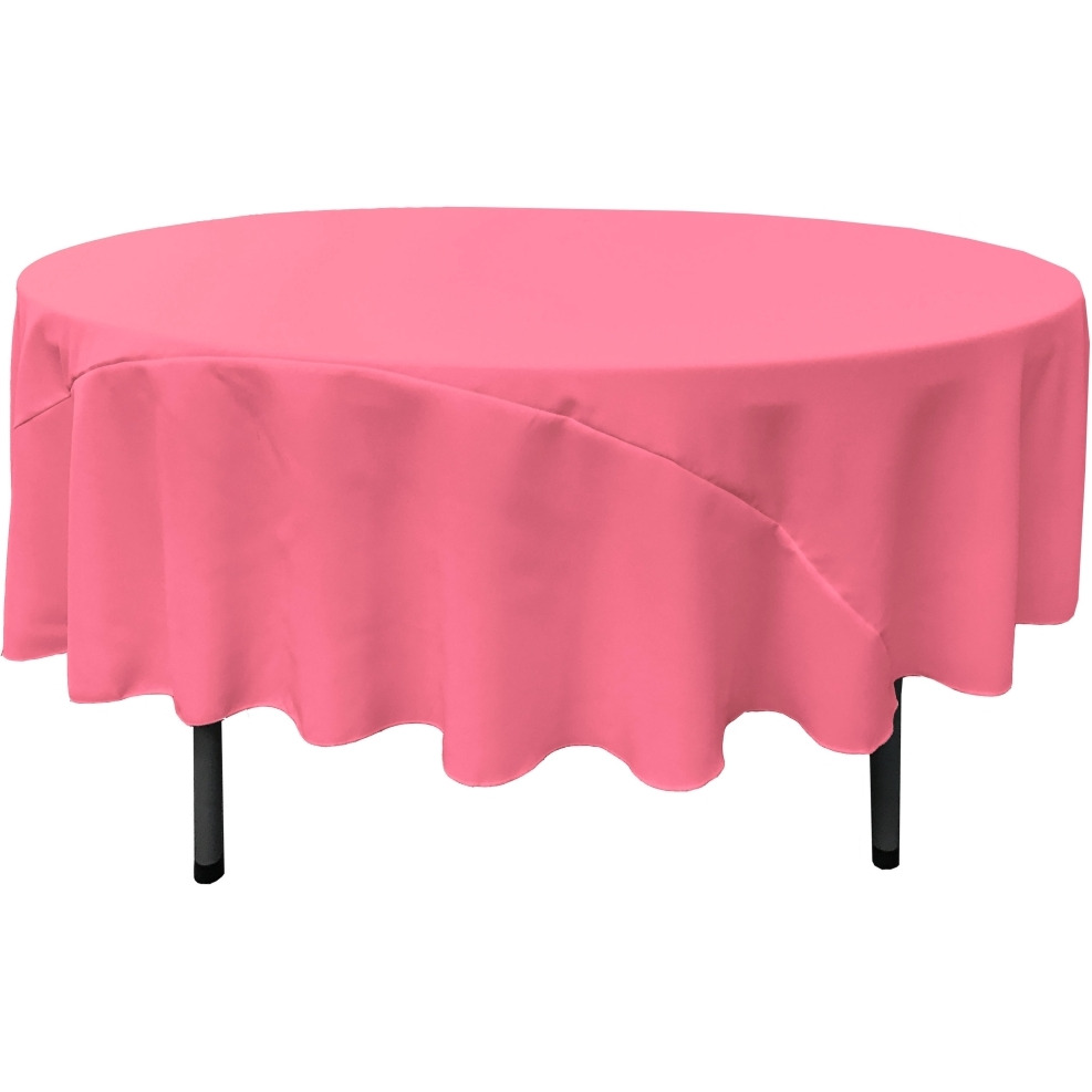 TCpop90R-HotPinkP38 Polyester Poplin Tablecloth  Hot Pink - 90 in. Round
