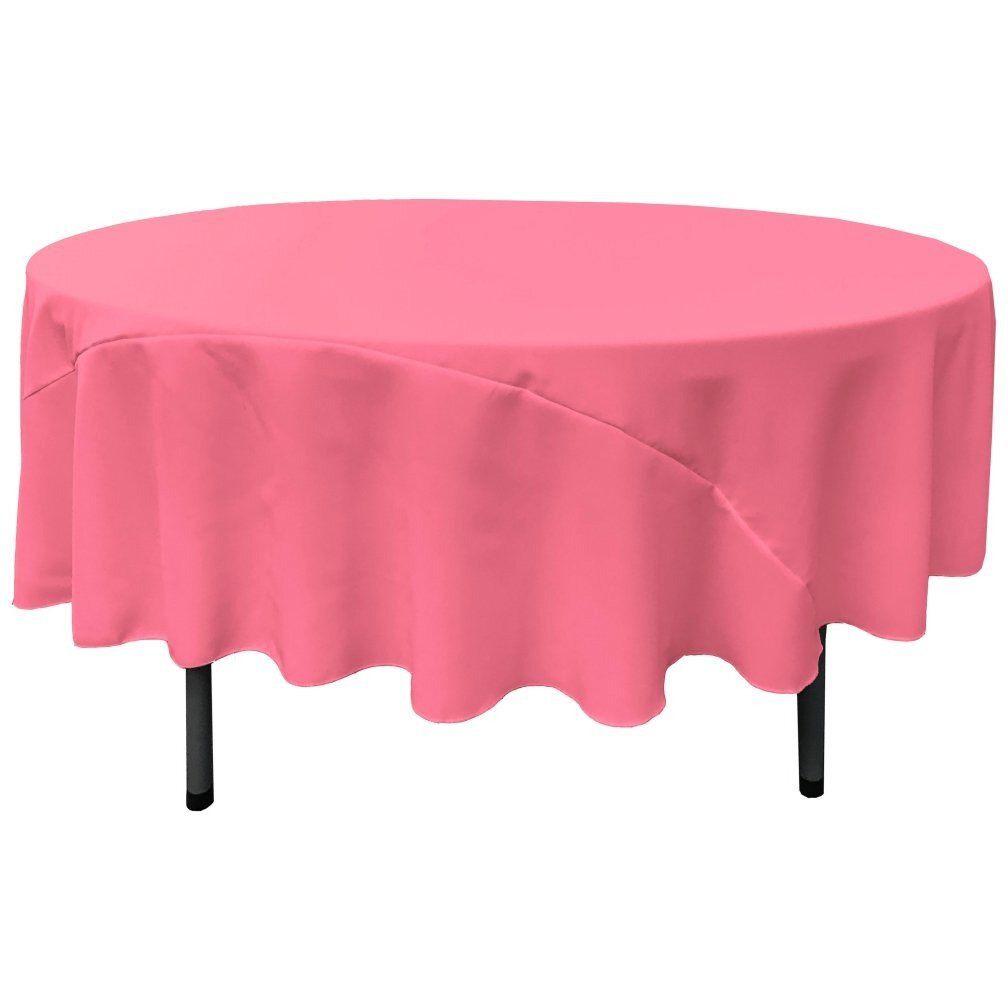TCpop90R-HotPinkP38 Polyester Poplin Tablecloth  Hot Pink - 90 in. Round