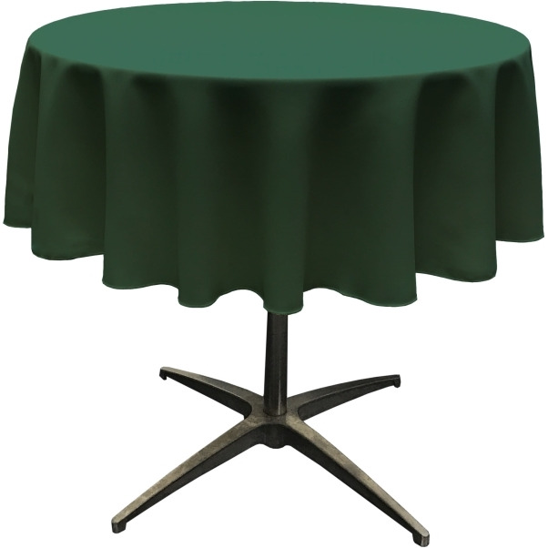 TCpop58R-GreenHuP20 Polyester Poplin Tablecloth  Hunter Green - 58 in. Round