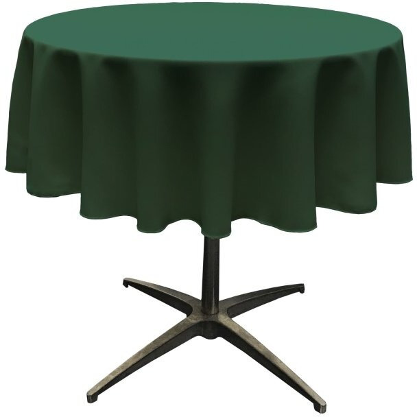 TCpop58R-GreenHuP20 Polyester Poplin Tablecloth  Hunter Green - 58 in. Round