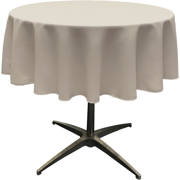 TCpop58R-GrayLgtP41 Polyester Poplin Tablecloth  Light Gray - 58 in. Round