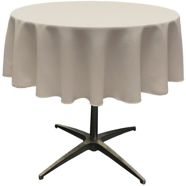 TCpop58R-GrayLgtP41 Polyester Poplin Tablecloth  Light Gray - 58 in. Round