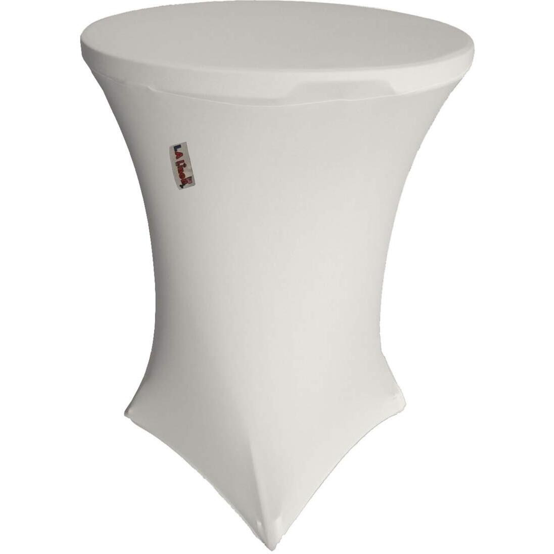 TCSpandex36Rx42H-WhiteX11 Round Spandex Cover for Bar High Cocktail Table&44 White - 36 & 42 in.