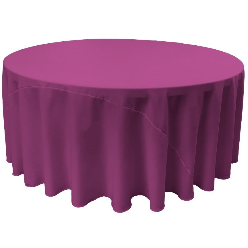 TCpop108R-MagentaP81 Polyester Poplin Tablecloth  Magenta - 108 in. Round