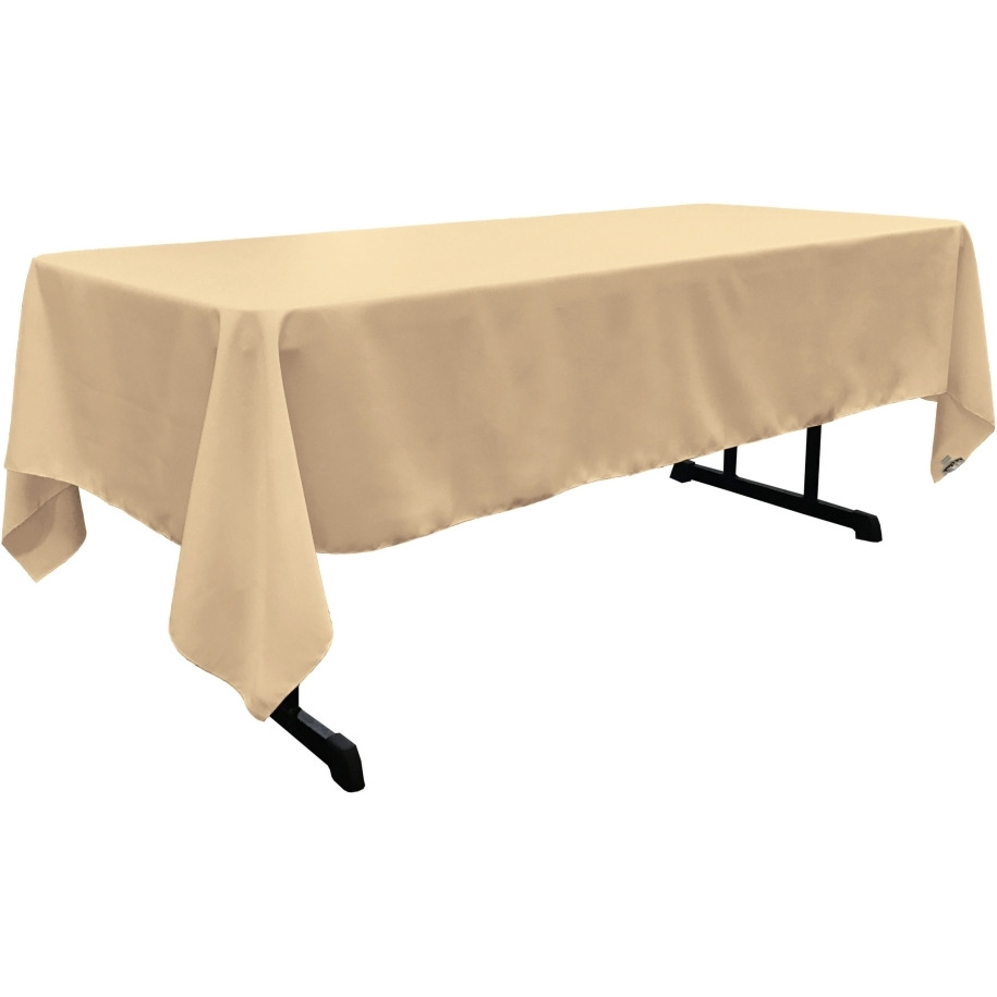 TCpop60x108-KhakiP33 Polyester Poplin Rectangular Tablecloth  Khaki - 60 x 108 in.