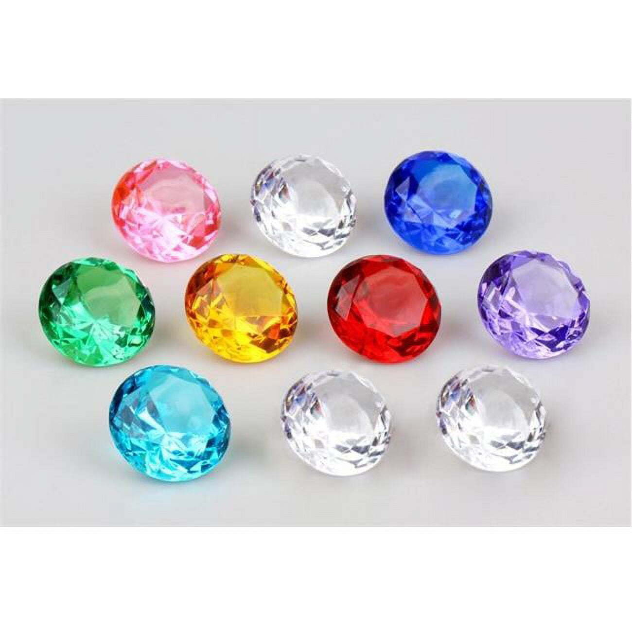 12 Diamond Shaped Crystal Gems & Treasure