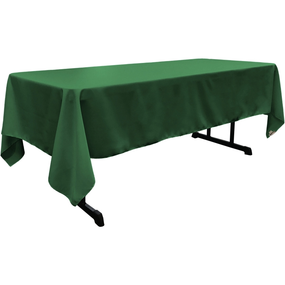 TCpop60x144-GreenEmP32 Polyester Poplin Rectangular Tablecloth  Emerald Green - 60 x 144 in.