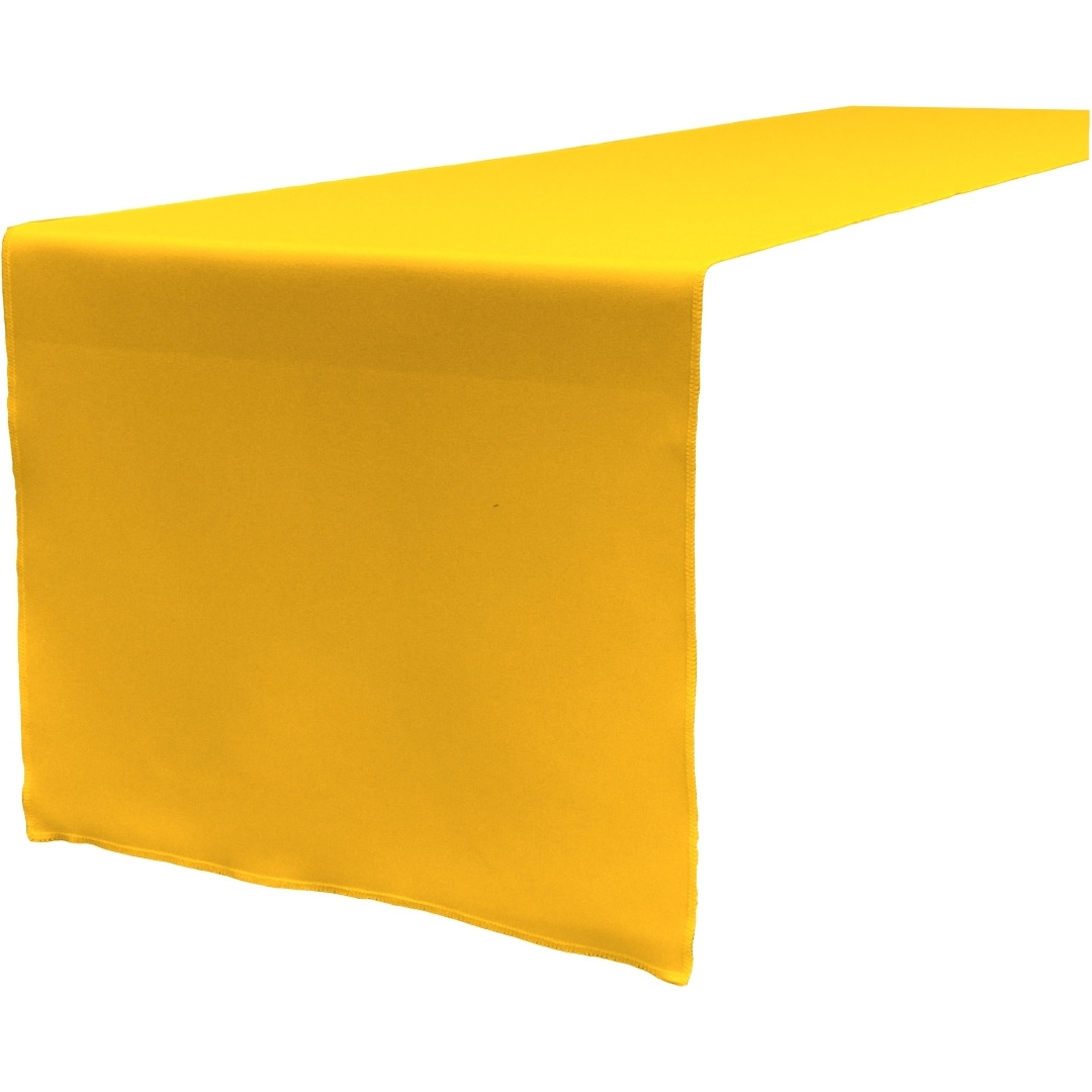 TCpop14x108-YellowDrkP47 Polyester Poplin Table Runner  Dark Yellow - 14 x 108 in.