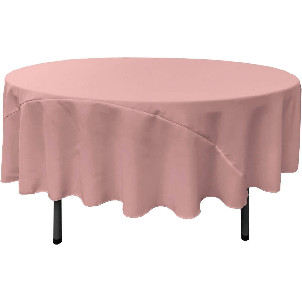 TCpop90R-RoseP79 Polyester Poplin Tablecloth  Dusty Rose - 90 in. Round